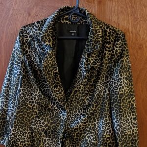 Ladies animal print blazer